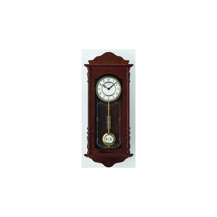 Стенен часовник AMS 7013/1, Кварцов, Бял, Аналогов, Класически