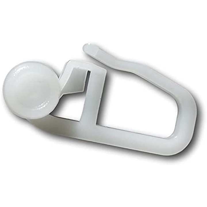 Role interioare pentru perdele cu carlige pliabile, set de 100 bucati, 8 mm, alb