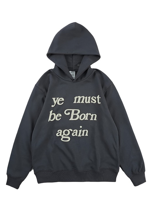 Hanorac Ye Must Be Born Again, negru, barbati, XL