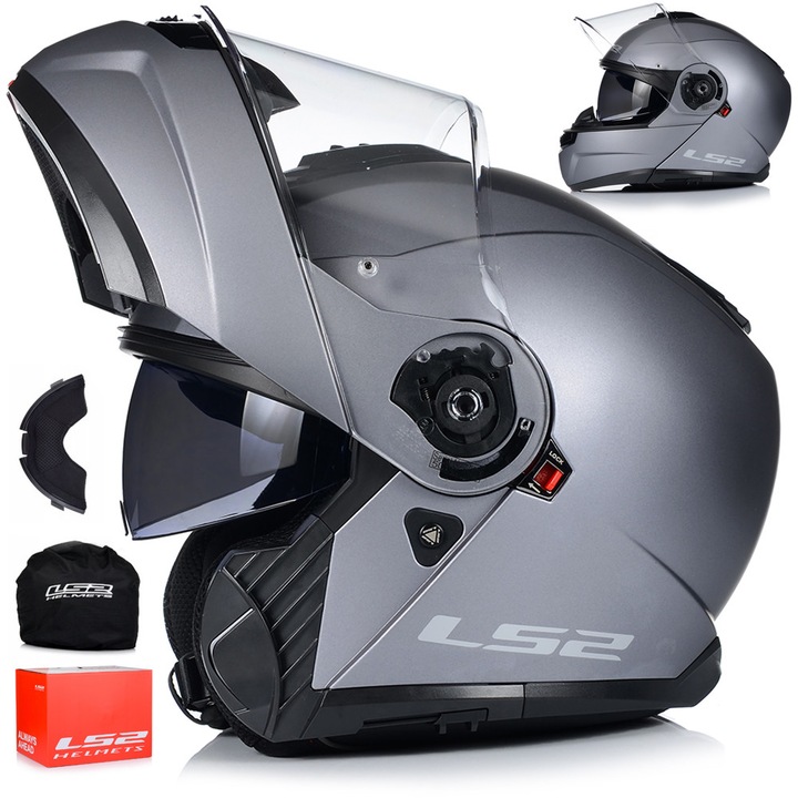 Casca Moto, LS2 FF908 Stream II, Strobe II, Titan Mat, Protectie UV, ABS, ECE 22.06, 2XL 63-64 cm