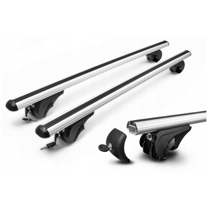 Bare transversale Ultimate Speed, aluminiu, 120x13,5x11cm, set cu 2 chei, capacitate 90kg