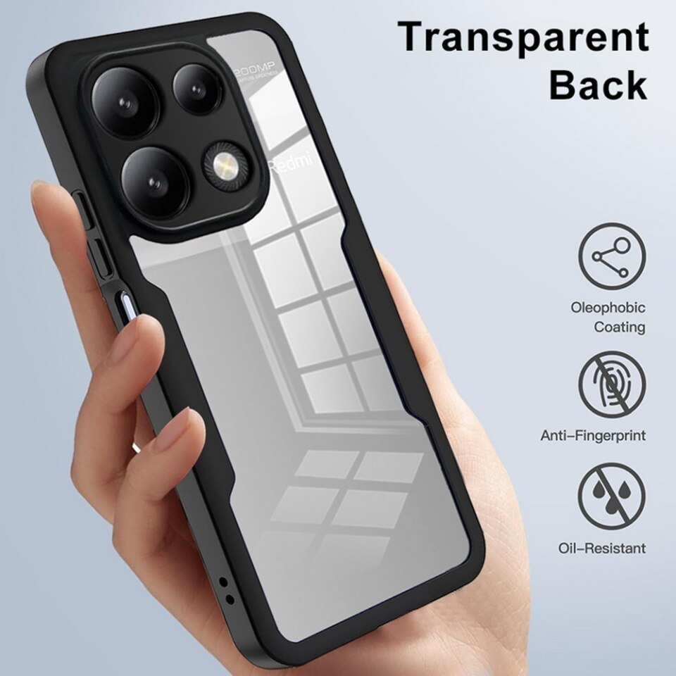 Husa + Folie pentru Xiaomi Redmi Note 13 Pro 4G / Poco M6 Pro 4G, SKYDDAR INNOVATION, [Pachet 360°] ColorVerse, set cu sticker, Negru
