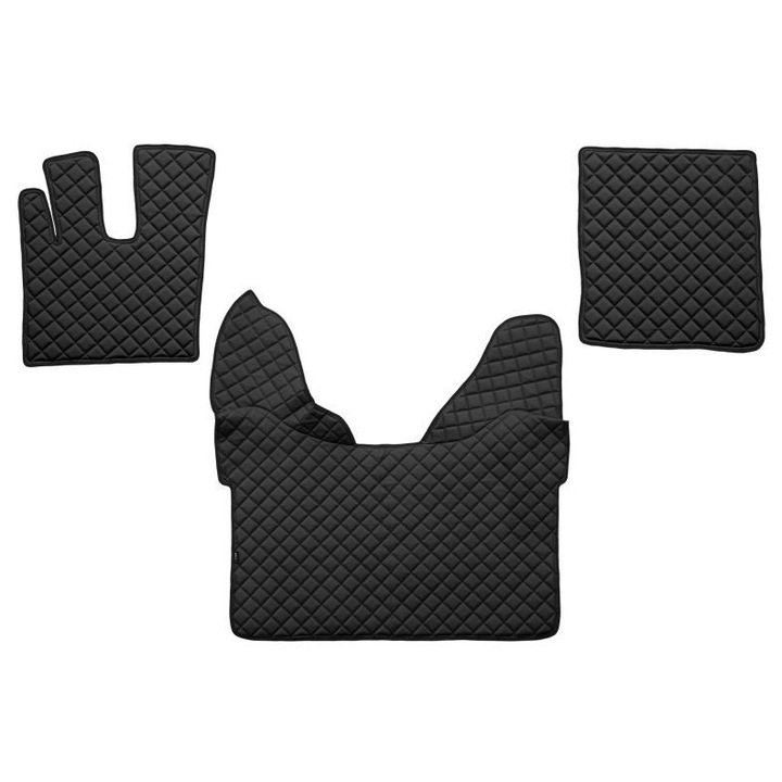 Set covorase/presuri F-CORE, DAF XF Euro 6, cutie automata, piele ecologica, culoare negru, an fabricatie 2013-2017