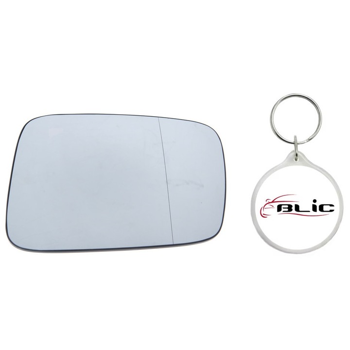 Set Sticla Oglinda Auto Retrovizoare Exterioara, Stanga, Asferica, Incalzita, VW TRANSPORTER T4 07.90-06.03 cu Breloc Personalizat "Blic"