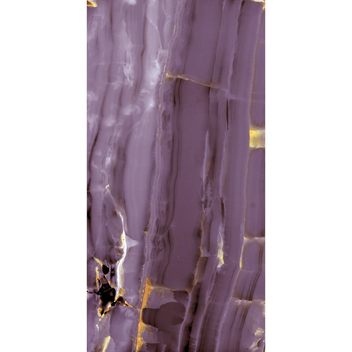 Gresie portelanata rectificata Zenith Purple, 60X120, lucioasa