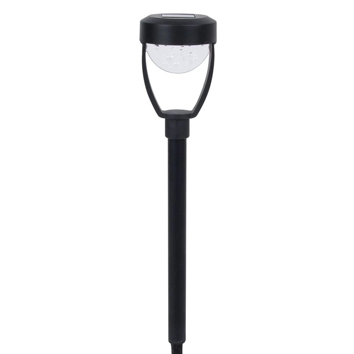 Félhold alakú fekete szolár lámpa 27cm