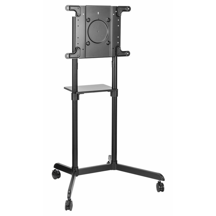 Стойка за телевизор Serioux TV11-46TW, Мобилна, Съвместимост с размер на екрана: 37"-70", Съвместима с VESA: 200x200, 400x200, 300x300, 600x200, 350x350, 400x400, 600x400, Максимално поддържано тегло 70 кг, Диапазон на наклон: 0°, 920x702x1595мм