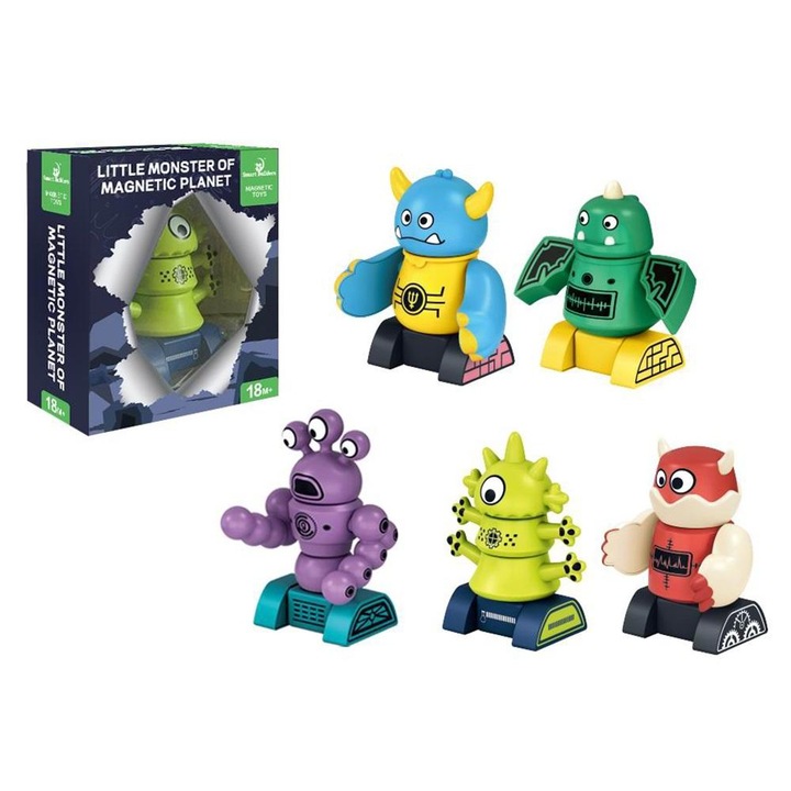 Mágneses figurák, Askato, készlet, többszínű