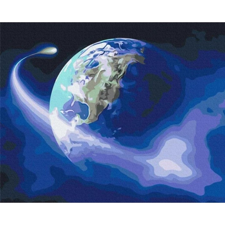 Set pictura pe numere, Twoje Hobby, Sateliti, 25 culori, 40x50cm