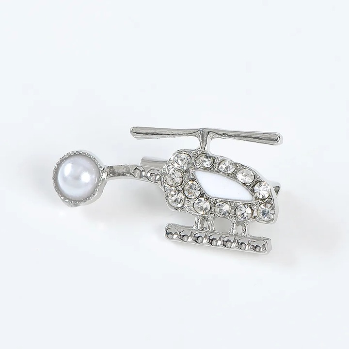 Brosa martisor elicopter argintiu, Meli Melo Paris