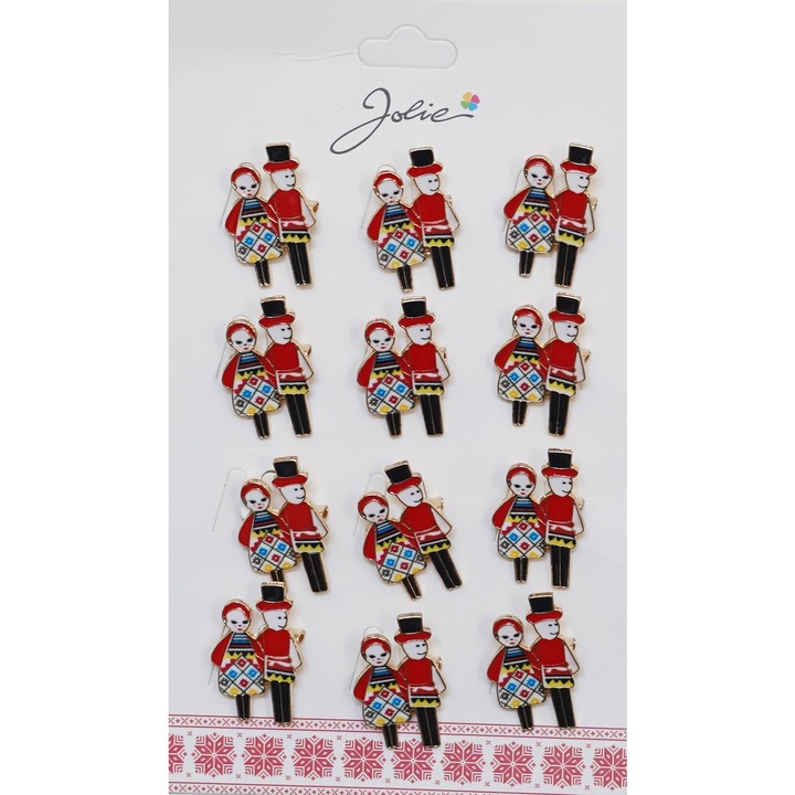 12 db-os szett bross Martisor Tavaszi hagyományos pár