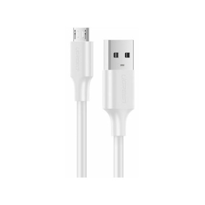 Cablu Date si Incarcare UGREEN USB-A - microUSB US289 18W 1m Alb
