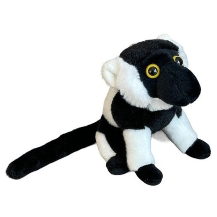 Jucarie de plus Ziki, DUBI, lemur czarno-bialy, 14cm