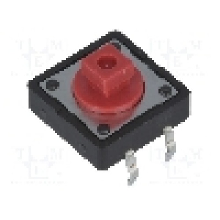 Microintrerupator 12x12mm, {{Mod comutare}}, SPST-NO, NINIGI - TACTS-24R
