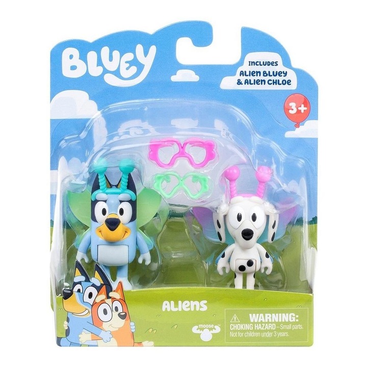 Figura készlet TM Toys Bluey, Bluey és Chloe, 2 figura, 2 kiegészítő