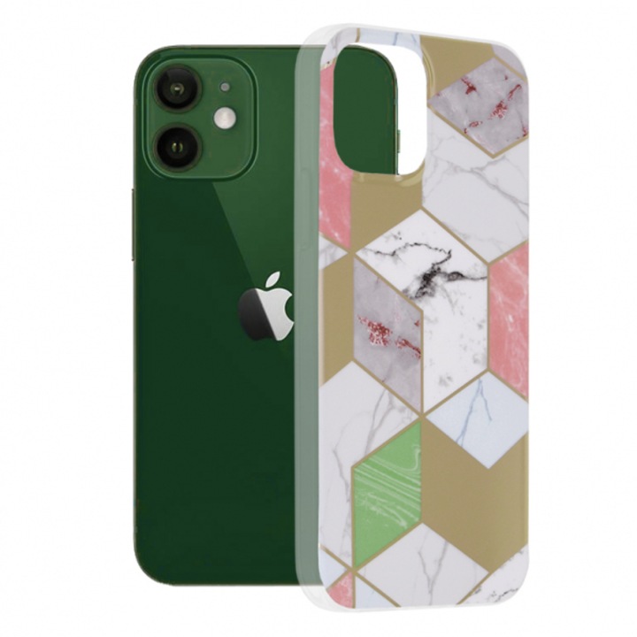 Husa pentru Apple iPhone 12 / 12 Pro, Marble, Mov