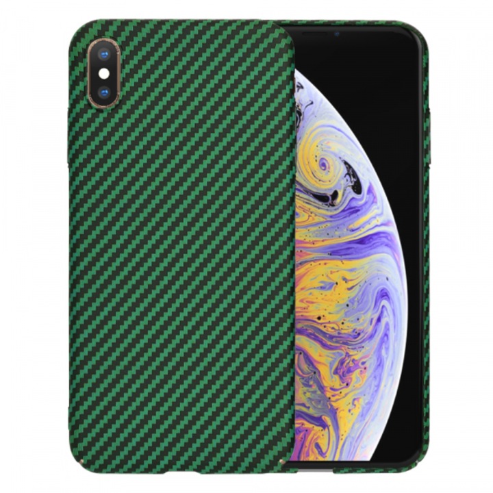 Husa pentru Apple iPhone XS Max, Carbonite FiberShell, Verde