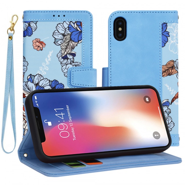 Husa pentru Apple iPhone XS / X, FlipCraft, Bleu