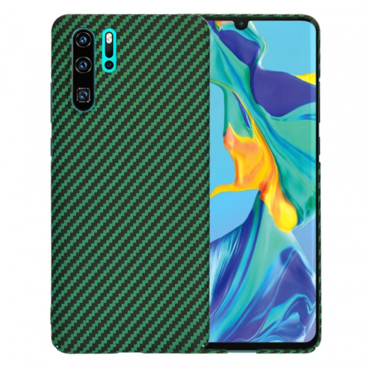Husa pentru Huawei P30 Pro New Edition / P30 Pro, Carbonite FiberShell, Verde