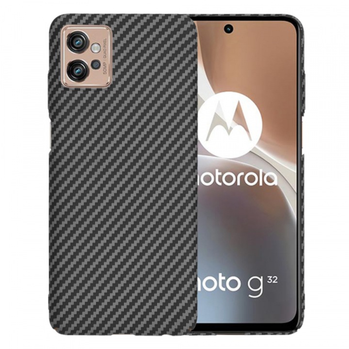 Husa pentru Motorola Moto G32, Carbonite FiberShell, Neagra