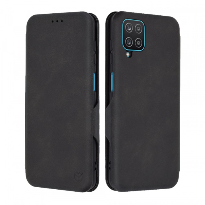 Husa pentru Samsung Galaxy A12 Nacho A127 / A12 A125, Safe Wallet Plus, Neagra