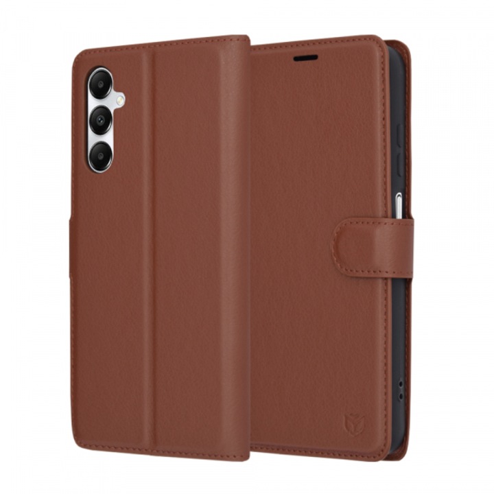 Husa pentru Samsung Galaxy A05s A057, Leather Folio, Maro
