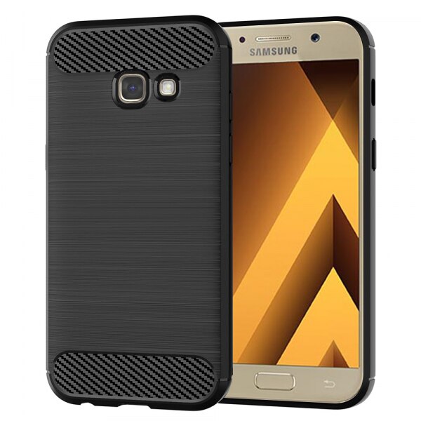 Husa pentru Samsung Galaxy A5 2017 A520 - Techsuit Carbon Silicone - Black