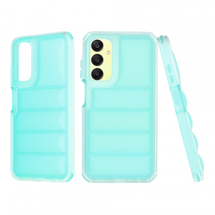 Tok Samsung Galaxy A25 A256-hoz, Wave Shield, Türkiz