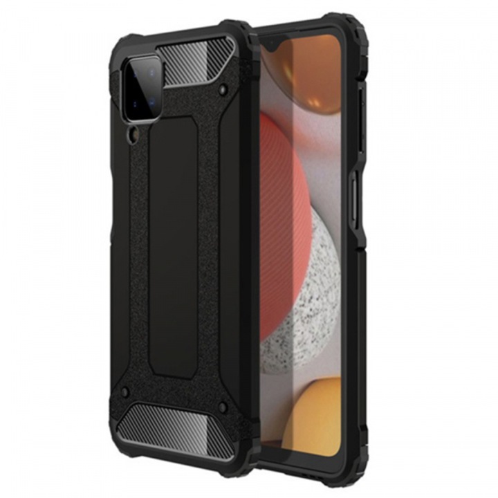 Husa pentru Samsung Galaxy A12 Nacho A127 / A12 A125, Hybrid Armor, Neagra