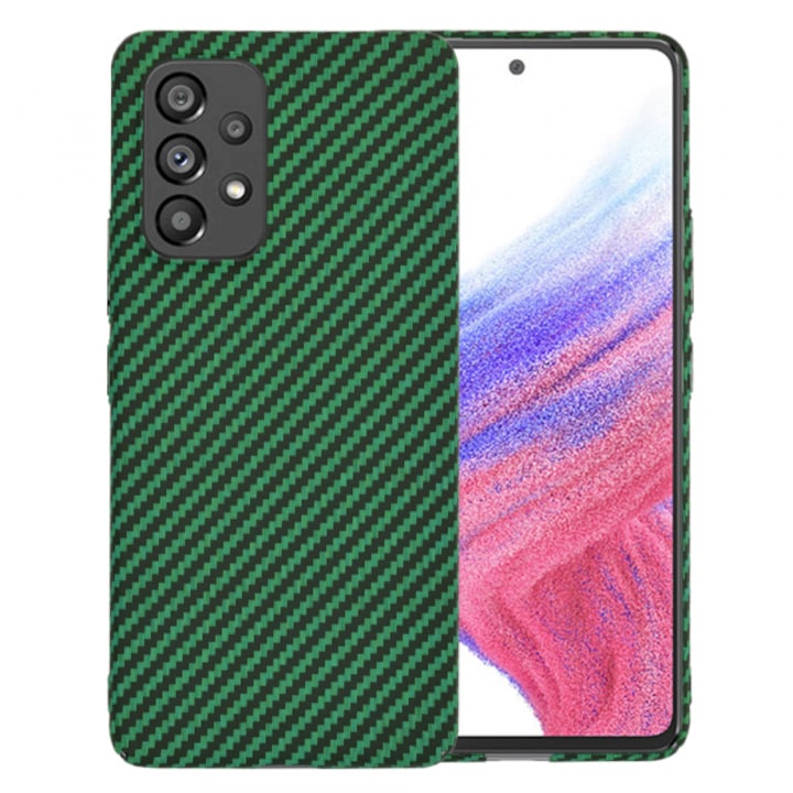 Husa pentru Samsung Galaxy A53 5G A536, Carbonite FiberShell, Verde