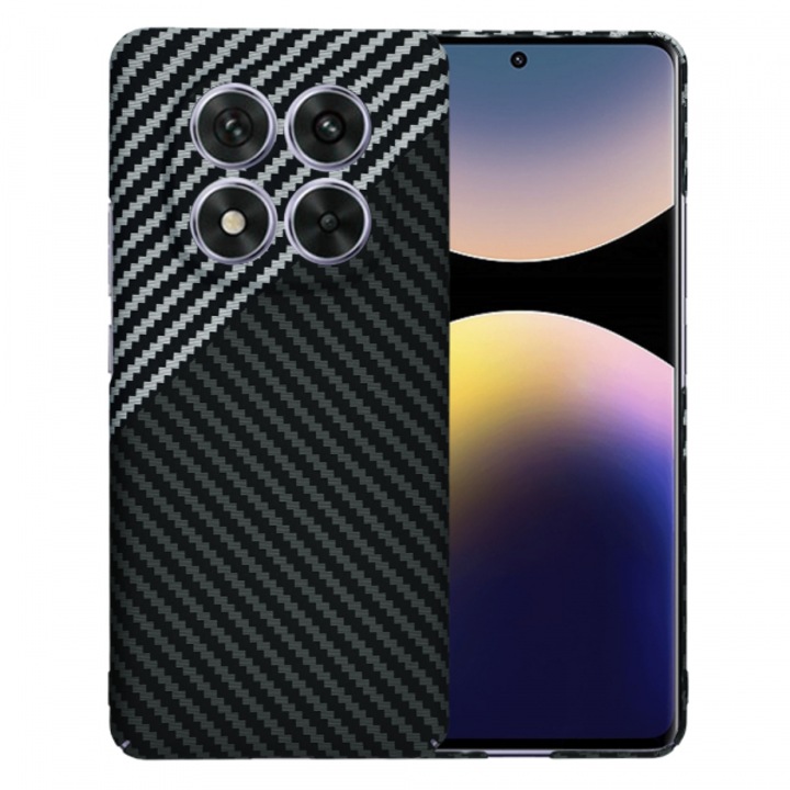 Husa pentru Xiaomi Poco X7 / Note 14 Pro 5G, Carbonite FiberShell, Gri