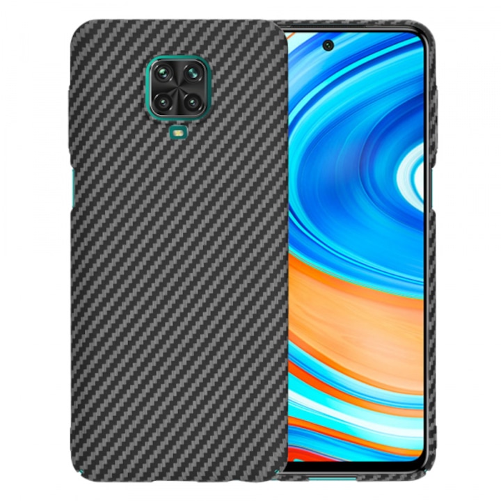 Husa pentru Xiaomi Redmi Note 9S / Note 9 Pro / Note 9 Pro Max, Carbonite FiberShell, Neagra