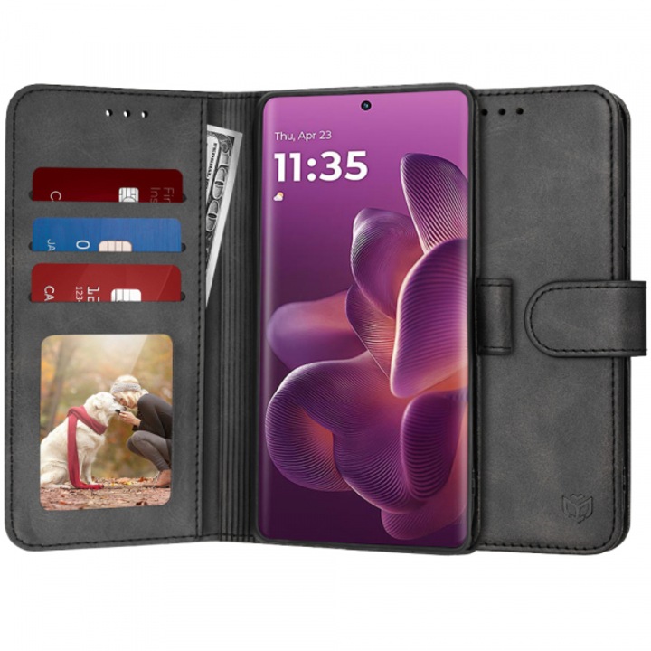 Tok Motorola Edge 60 Pro-hoz, Diary Book, Fekete