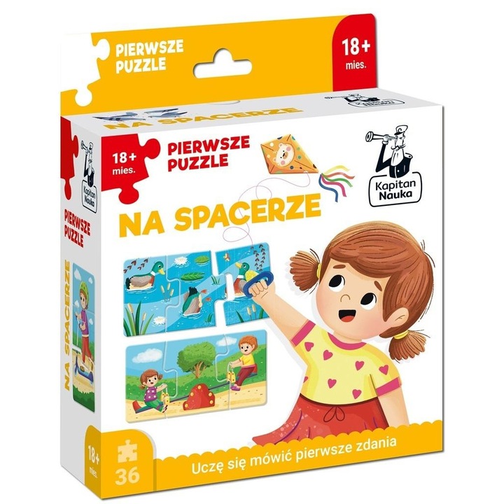 Puzzle, Kapitan Nauka, 14 darab, vastag karton, 18+ hónap