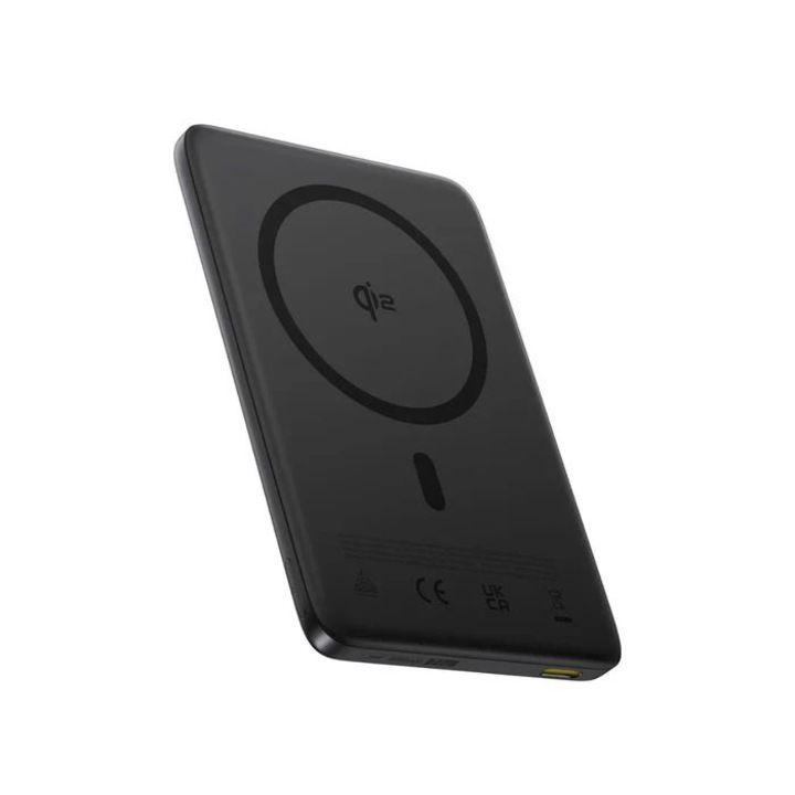 Baterie Externa Wireless Baseus PicoGo AM41, 10000mAh, 27W, PD + FQI, 1 x QI - 1 x USB-C, Neagra E0027201