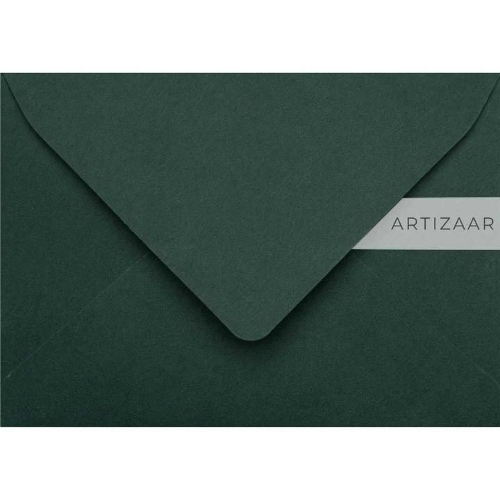 25 db I8 boríték készlet, ásványzöld, 120g, 133x184 mm, V-alakú fül, ragasztó nélkül, esküvői meghívókhoz, keresztelőhöz, rendezvény papíráruhoz