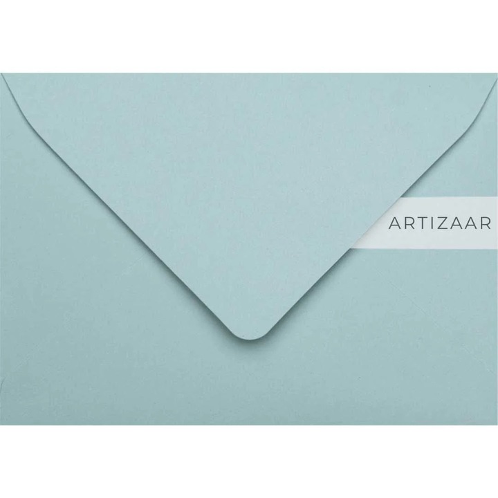 25 db B6-os kézzel készített boríték készlet, pasztellkék, 230g, 125x175 mm, ragasztó nélküli V-alakú zárófül, esküvői és keresztelő meghívókhoz, rendezvények papírárujához.