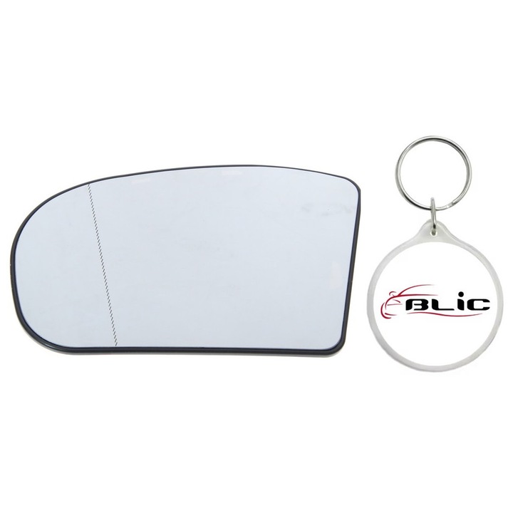 Set Sticla Oglinda Auto Retrovizoare Exterioara, Stanga, Asferica, Incalzita, MERCEDES C (CL203), C T-MODEL (S203), C (W203), E T-MODEL (S211), E (VF211), E (W211) 05.00-07.09 -05.08 cu Breloc Personalizat "Blic"
