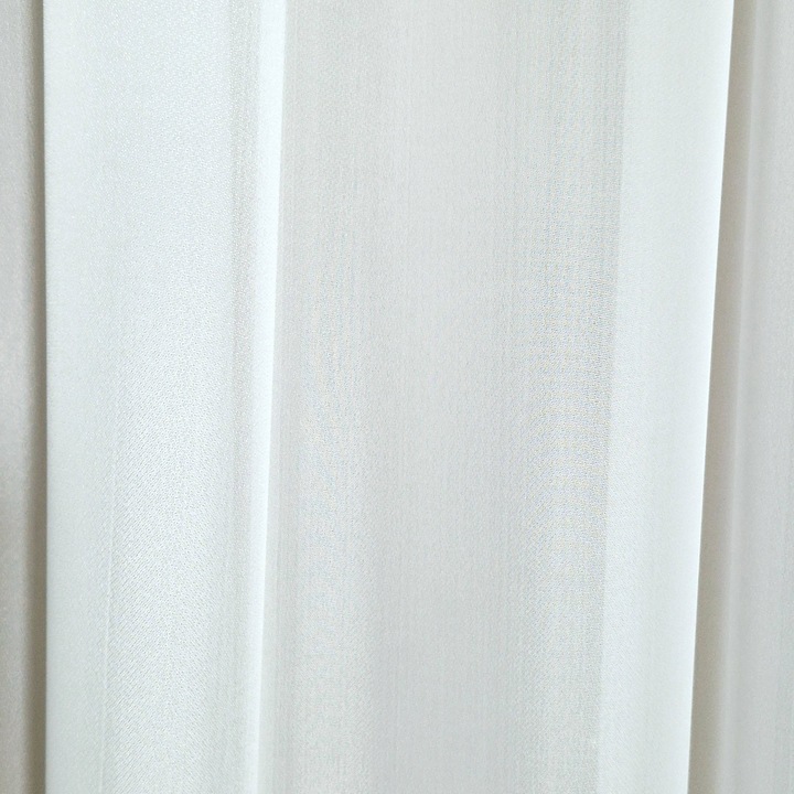 Perdea triplu voal alb MASTEL 200x260cm confectionata cu rejansa