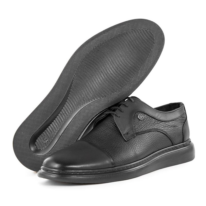 Pantofi pentru bărbați, Piele naturală, Ducavelli, 1373, Negru, 43