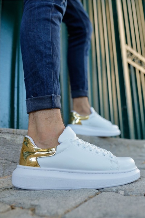 Férfi sportcipő, Öko bőr, Chekich, 359857, Fehér