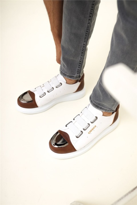 Férfi sportcipő, Öko bőr, Chekich, 359773, Fehér, 43-as méret