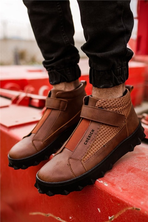 Férfi bakancs, Öko bőr, Chekich, 359634, Barna