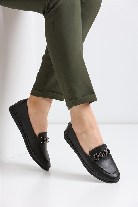 Női cipő, Valódi bőr, Johns Athletic, 370006, Fekete, 39