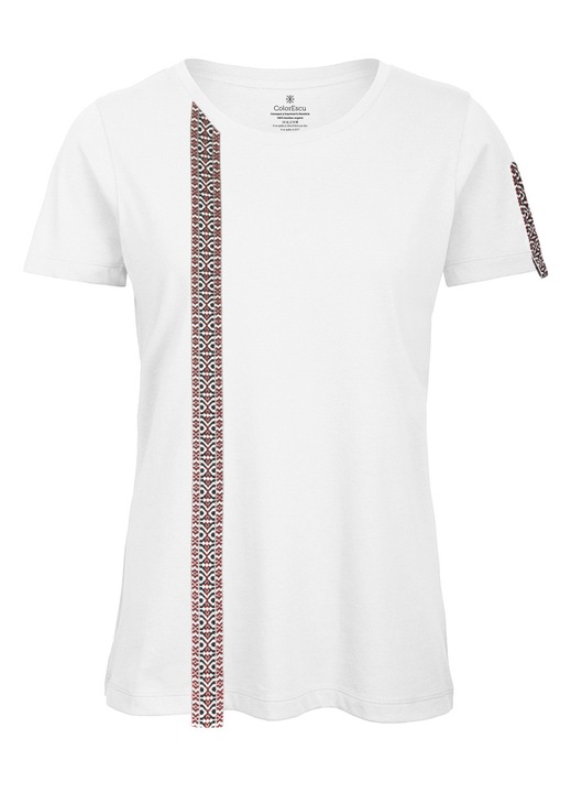 Tricou Motive Tesute, dama, culoare alba CIR149 4066