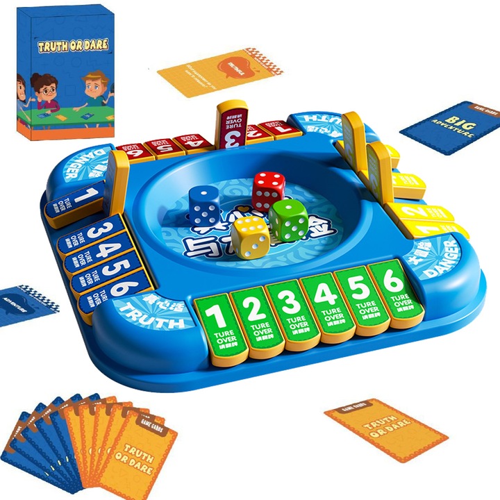 Joc de societate IDAMAKON Adevar Sau Provocare, pentru 2-6 jucători, 54 cărți, dimensiuni 18,1x18,1cm, material ABS