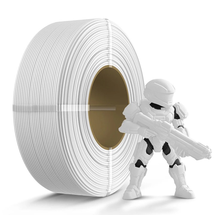 Filament SUNLU PLA REFILL, pentru imprimantă 3D, 1.75mm, 1kg, Alb