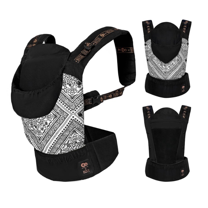 Rucsac ergonomic Kinderkraft HUGGY BIZUU negru lunar