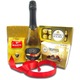 Pachet cadou festiv, CADOURI PREMIUM®, model Festive Gold, cu spumant alb Festiv Domeniile Bohotin, cafea Bianchi, praline Ferrero si trufe de ciocolata