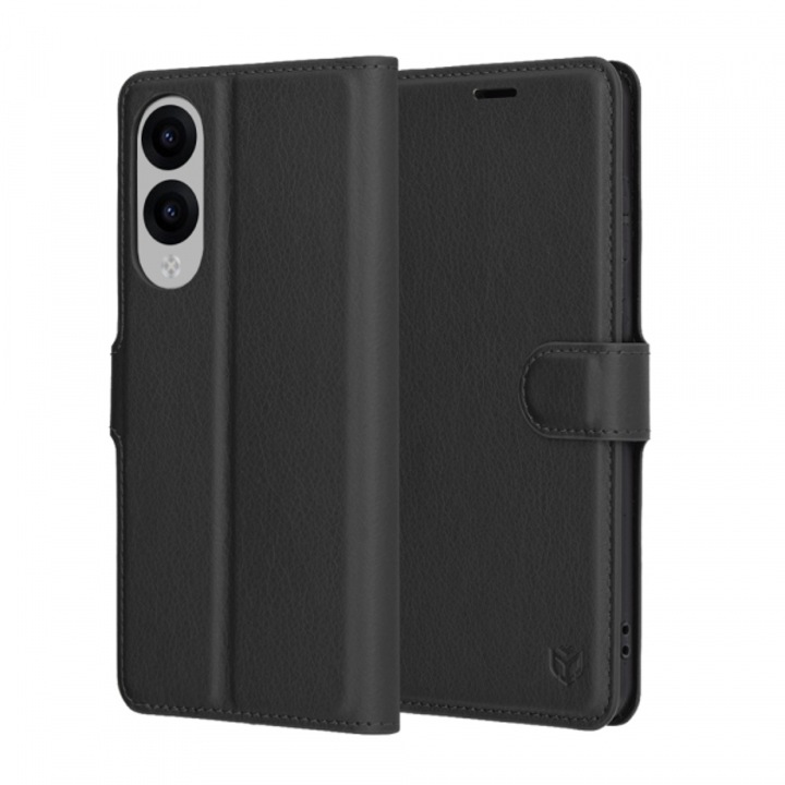Husa pentru Samsung Galaxy S25 Edge S937, Leather Folio, Neagra